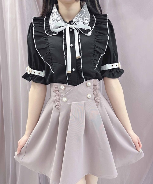 ROJITA（ロジータ）の「パール釦タックフレアスカート（スカート・レディース・ブラック/ネイビー/ピンク・FREE）」の18枚目の写真