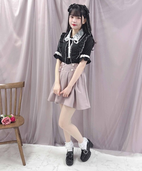 ROJITA（ロジータ）の「パール釦タックフレアスカート（スカート