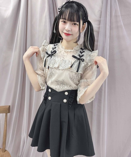 セール】パール釦タックフレアスカート（スカート）｜ROJITA（ロジータ  