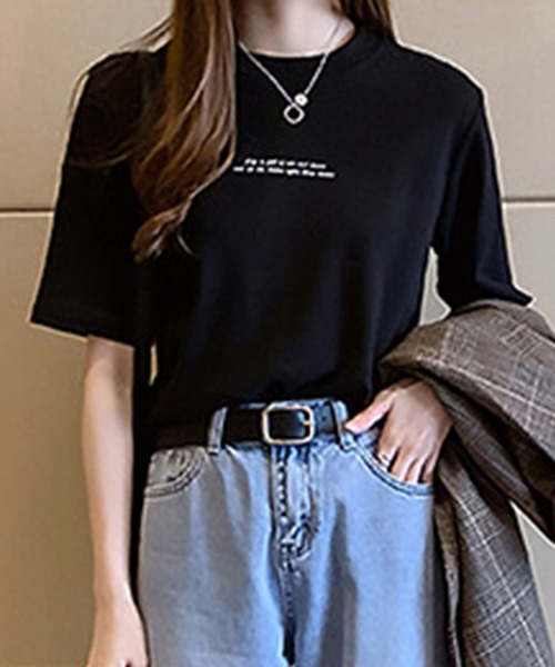 DiamondHearts（ダイヤモンドハーツ）の「英字プリントロゴTシャツ（Tシャツ/カットソー・レディース・ブラック・FREE）」の3枚目の写真