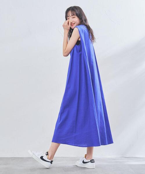 Causology ノースリーブタックワンピース ロイヤルブルー Causology ノースリーブタックワンピース ロイヤルブルー Causology
