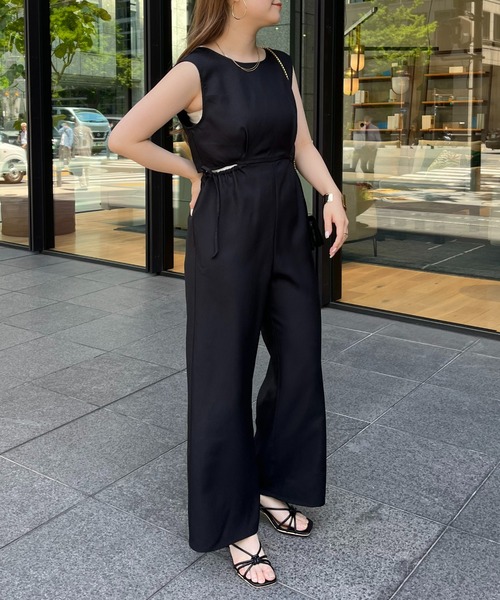 prose verse(プロズヴェール)の「サイドオープンオールインワン(つなぎ/オールインワン・レディース・ブラック/グレー・フリ-)」の2枚目の写真