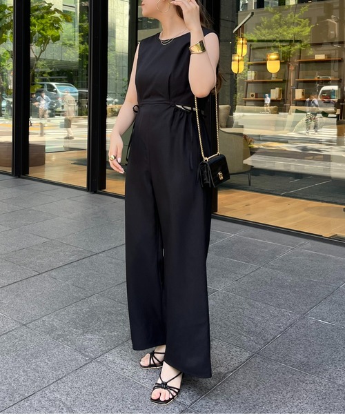 prose verse(プロズヴェール)の「サイドオープンオールインワン(つなぎ/オールインワン・レディース・ブラック/グレー・フリ-)」の7枚目の写真