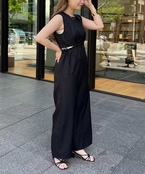 prose verse(プロズヴェール)の「サイドオープンオールインワン(つなぎ/オールインワン・レディース・ブラック/グレー・フリ-)」の8枚目の写真