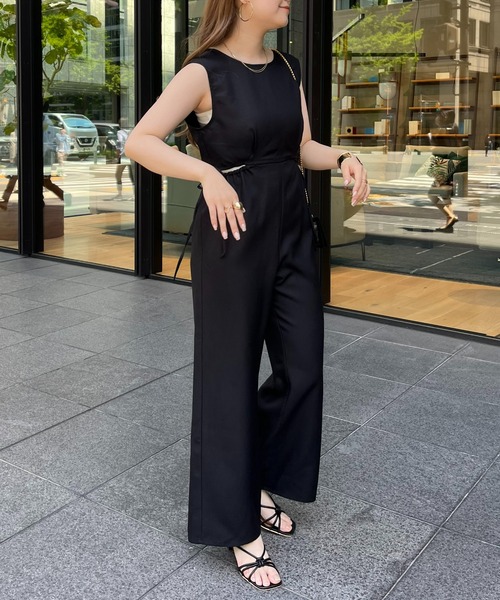 prose verse(プロズヴェール)の「サイドオープンオールインワン(つなぎ/オールインワン・レディース・ブラック/グレー・フリ-)」の9枚目の写真