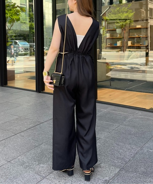 prose verse(プロズヴェール)の「サイドオープンオールインワン(つなぎ/オールインワン・レディース・ブラック/グレー・フリ-)」の10枚目の写真