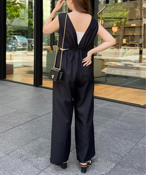 prose verse(プロズヴェール)の「サイドオープンオールインワン(つなぎ/オールインワン・レディース・ブラック/グレー・フリ-)」の12枚目の写真