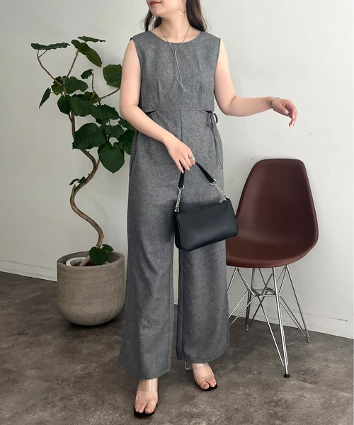 prose verse(プロズヴェール)の「サイドオープンオールインワン(つなぎ/オールインワン・レディース・ブラック/グレー・フリ-)」の15枚目の写真