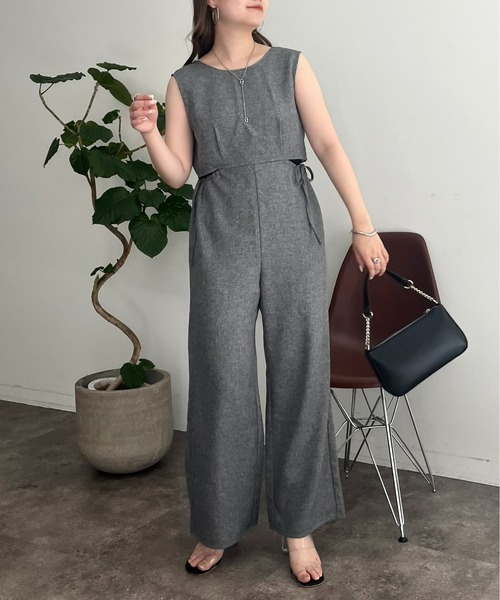 prose verse(プロズヴェール)の「サイドオープンオールインワン(つなぎ/オールインワン・レディース・ブラック/グレー・フリ-)」の16枚目の写真