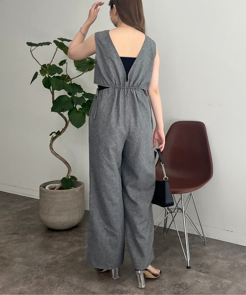 prose verse(プロズヴェール)の「サイドオープンオールインワン(つなぎ/オールインワン・レディース・ブラック/グレー・フリ-)」の17枚目の写真