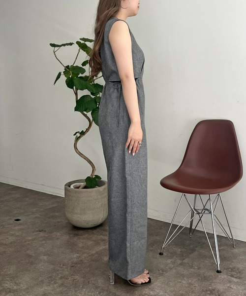 prose verse(プロズヴェール)の「サイドオープンオールインワン(つなぎ/オールインワン・レディース・ブラック/グレー・フリ-)」の19枚目の写真