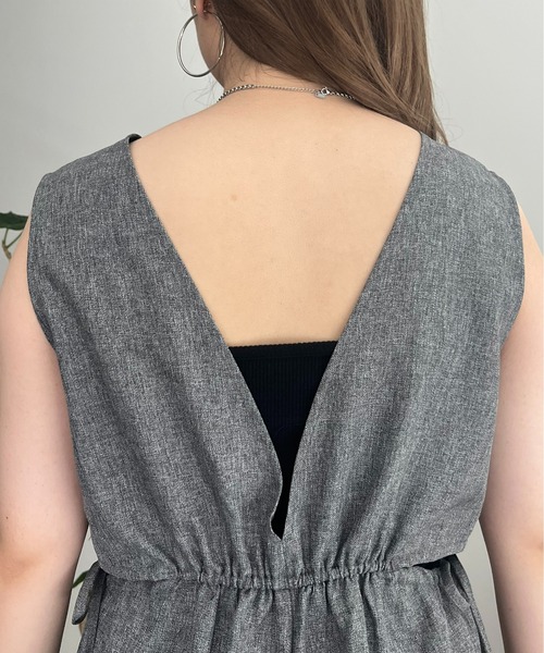 prose verse(プロズヴェール)の「サイドオープンオールインワン(つなぎ/オールインワン・レディース・ブラック/グレー・フリ-)」の21枚目の写真