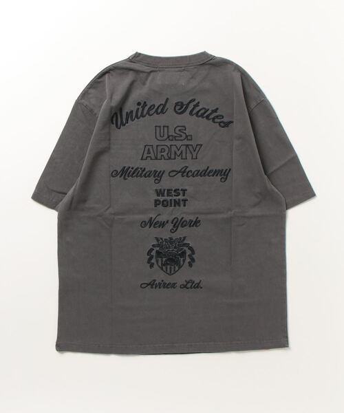 AVIREX（アヴィレックス）の「WEST POINT EMBROIDERY FADE WASH T-SHIRT / ウェストポイント エンブロイダリー Tシャツ / AVIREX / アヴィレックス（Tシャツ/カットソー・メンズ・ホワイト系2/オレンジ/チャコール・M/L/XL/2XL）」の18枚目の写真