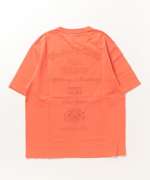 AVIREX（アヴィレックス）の「WEST POINT EMBROIDERY FADE WASH T-SHIRT / ウェストポイント エンブロイダリー Tシャツ / AVIREX / アヴィレックス（Tシャツ/カットソー・メンズ・ホワイト系2/オレンジ/チャコール・M/L/XL/2XL）」の19枚目の写真