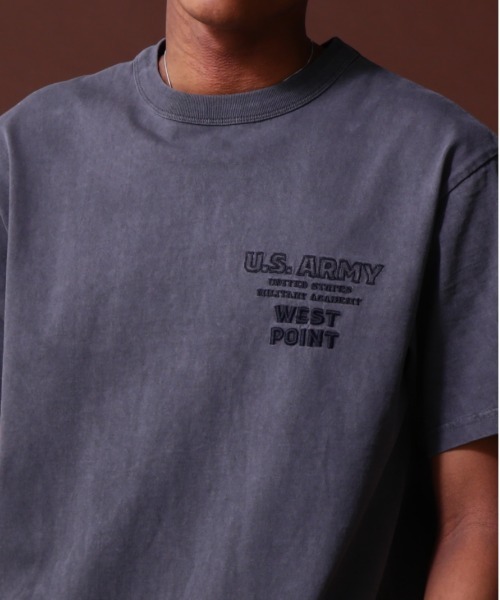 AVIREX（アヴィレックス）の「WEST POINT EMBROIDERY FADE WASH T-SHIRT / ウェストポイント エンブロイダリー Tシャツ / AVIREX / アヴィレックス（Tシャツ/カットソー・メンズ・ホワイト系2/オレンジ/チャコール・M/L/XL/2XL）」の17枚目の写真