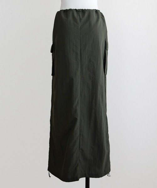 Marient（マリエント）の「ドロストナイロンカーゴSK（スカート・レディース・ブラック/カーキ・FREE）」の11枚目の写真