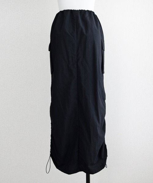 Marient（マリエント）の「ドロストナイロンカーゴSK（スカート・レディース・ブラック/カーキ・FREE）」の20枚目の写真