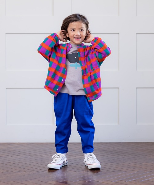 HOGAN RANCH WEAR（ホーガンランチウエア）の「スタンドカラーシャツ（90～130cm）（シャツ/ブラウス・キッズ・ブラック/ブルー/パープル・100/90/110/120/130）」の4枚目の写真