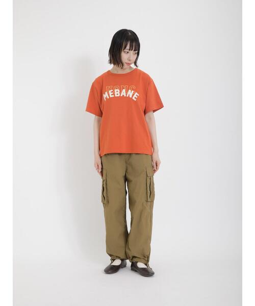 Samansa Mos2（サマンサ モスモス）の「フロッキープリントTシャツ（Tシャツ/カットソー・レディース・チャコールグレー/オレンジ/グリーン/キナリ・F）」の19枚目の写真