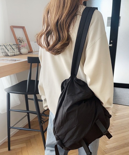 andme(アンドミー)の「ワッフル指穴長袖トップス(Tシャツ/カットソー・レディース・ライトブルー/ブラック/アイボリー/ブラウン/オートミール・M)」の15枚目の写真