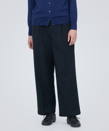 裏起毛タックワイドパンツ