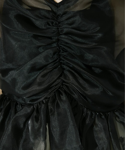 heve♡新品♡ピオニーペプラムブラック heve ピオニーペプラムブラック heve♡新品♡ピオニーペプラム