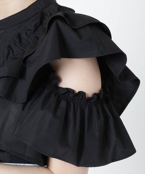 WILLSELECTION（ウィルセレクション）の「オープンショルダーフリルブラウス（シャツ/ブラウス・レディース・オフホワイト/ラベンダー/ブラック・MEDIUM）」の18枚目の写真