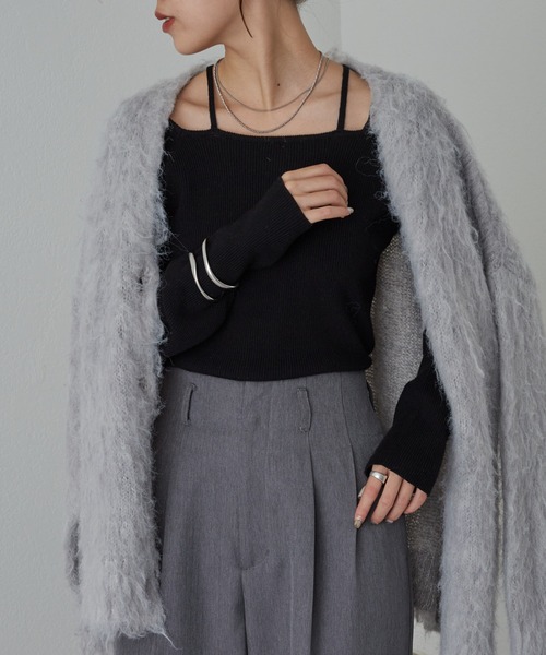 COLONY 2139(コロニートゥーワンスリーナイン)の「PBTレイヤード風ニット(ニット/セーター・レディース・アイボリー/グリーン/サックスブルー/ブラック/グレー/レッド・FREE)」の1枚目の写真