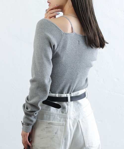 COLONY 2139(コロニートゥーワンスリーナイン)の「PBTレイヤード風ニット(ニット/セーター・レディース・アイボリー/グリーン/サックスブルー/ブラック/グレー/レッド・FREE)」の18枚目の写真