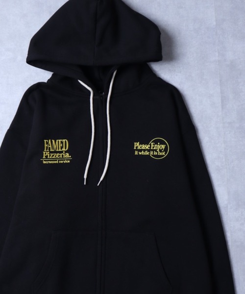 POWER TO THE PEOPLE（パワートゥーザピープル）の「POWER TO THE PEOPLE アメリカンショップデザイン バックプリント オーバーサイズ フルジップパーカー スウェットトレーナー レディース メンズ（パーカー・メンズ・アッシュグレー/グレー/ブラック・LL/M/L）」の2枚目の写真