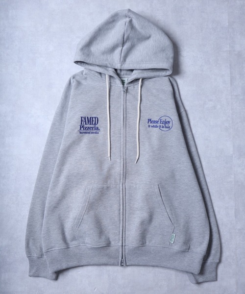 POWER TO THE PEOPLE（パワートゥーザピープル）の「POWER TO THE PEOPLE アメリカンショップデザイン バックプリント オーバーサイズ フルジップパーカー スウェットトレーナー レディース メンズ（パーカー・メンズ・アッシュグレー/グレー/ブラック・LL/M/L）」の8枚目の写真