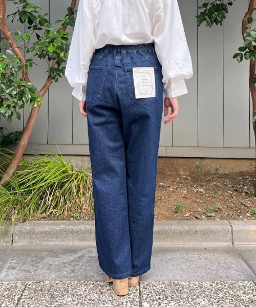 axes femme(アクシーズファム)の「フラッシャー付デニムパンツ(デニムパンツ・レディース・インディゴブルー/モカ・LARGE/MEDIUM)」の5枚目の写真