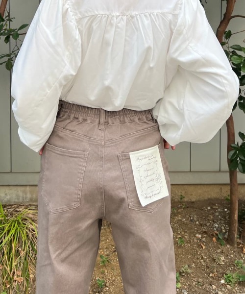 axes femme(アクシーズファム)の「フラッシャー付デニムパンツ(デニムパンツ・レディース・インディゴブルー/モカ・LARGE/MEDIUM)」の6枚目の写真