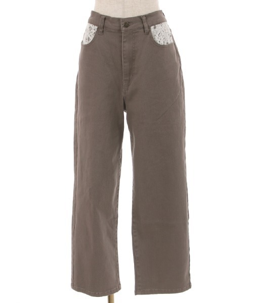 axes femme(アクシーズファム)の「フラッシャー付デニムパンツ(デニムパンツ・レディース・インディゴブルー/モカ・LARGE/MEDIUM)」の7枚目の写真