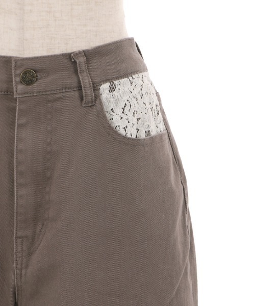 axes femme(アクシーズファム)の「フラッシャー付デニムパンツ(デニムパンツ・レディース・インディゴブルー/モカ・LARGE/MEDIUM)」の10枚目の写真
