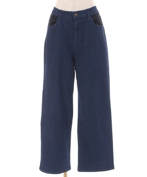 axes femme(アクシーズファム)の「フラッシャー付デニムパンツ(デニムパンツ・レディース・インディゴブルー/モカ・LARGE/MEDIUM)」の16枚目の写真
