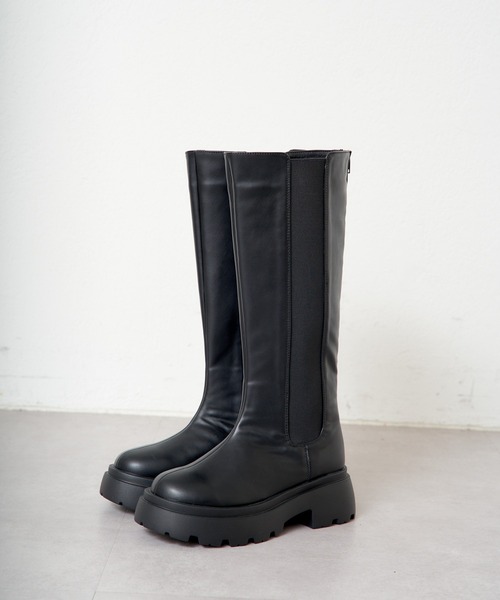 厚底サイドゴアロングブーツ（ブーツ）｜Chico（チコ）の