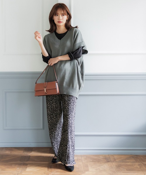 coca(coca)(コカ)の「ベロアプリーツセミフレアパンツ(その他パンツ・レディース・A/ブラウン/B/ブラック・SHORT/LONG)」の16枚目の写真
