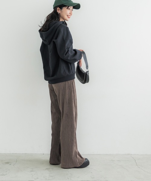coca(coca)(コカ)の「ベロアプリーツセミフレアパンツ(その他パンツ・レディース・A/ブラウン/B/ブラック・SHORT/LONG)」の9枚目の写真