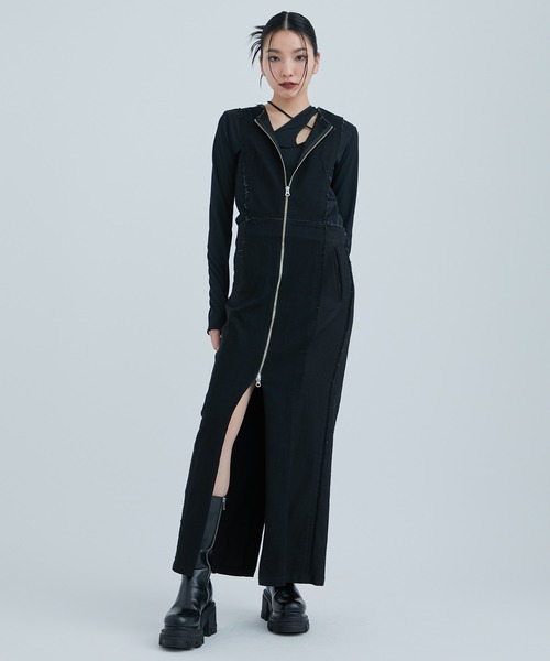STUDIOUS（ステュディオス）の「【STUDIOUS/ステュディオス】スリーブレスデニムドレス（ワンピース・レディース・ホワイト/ブラック・1/2）」の17枚目の写真