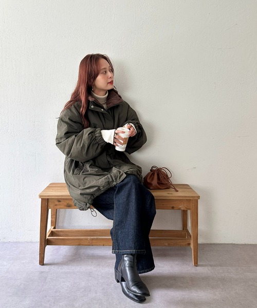 DISCOAT（ディスコート）の「【WEB限定】配色アームウォーマー（アームカバー・レディース・ブラック/グレー/アイボリー/モカ/ブルー/ライトベージュ・FREE）」の8枚目の写真