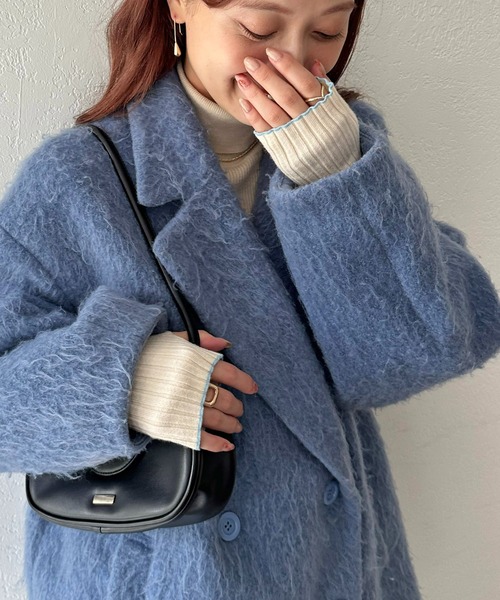 DISCOAT（ディスコート）の「【WEB限定】配色アームウォーマー（アームカバー・レディース・ブラック/グレー/アイボリー/モカ/ブルー/ライトベージュ・FREE）」の17枚目の写真