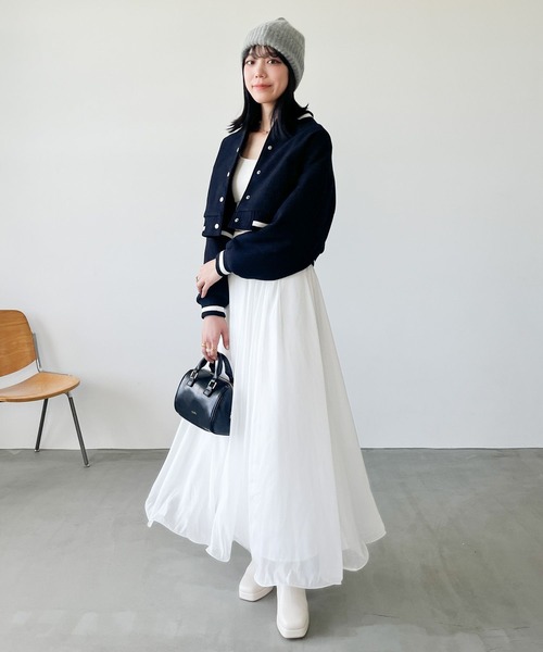 Heather（ヘザー）の「ラインショートスタジャン　979560（スタジャン・レディース・ブラック/ネイビー・FREE）」の13枚目の写真