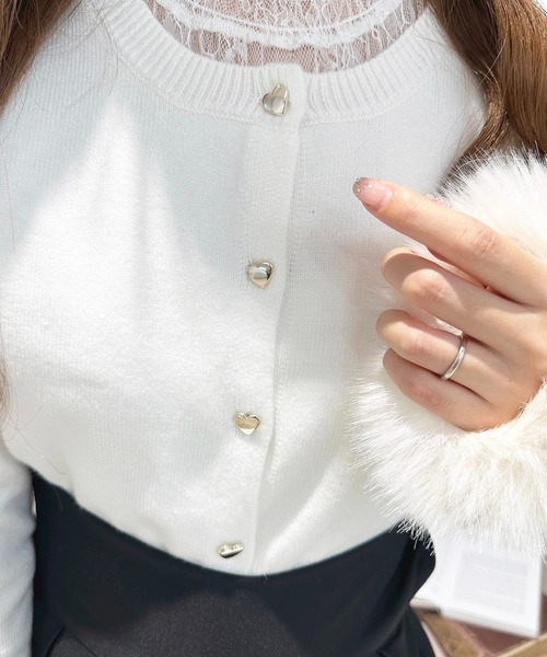 袖フェイクファーニットカーデ【ZOZOTOW限定アイテム