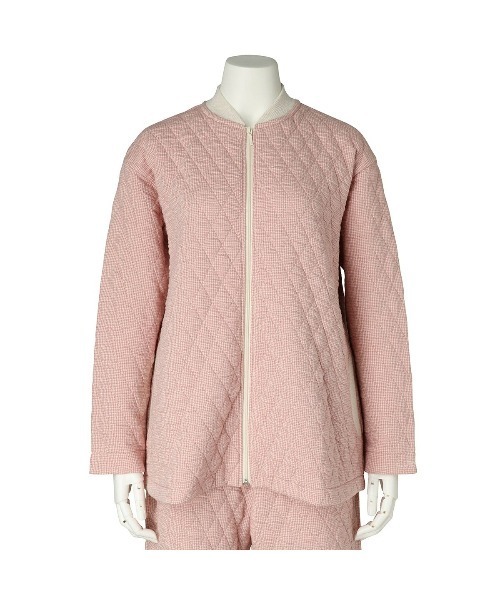 KID BLUE（キッドブルー）の「キッドブルー -キルト千鳥JQ -【前開き】長袖トップス -KRVN560 -kidblue（その他トップス・レディース・ピンク/ブラック・M）」の7枚目の写真