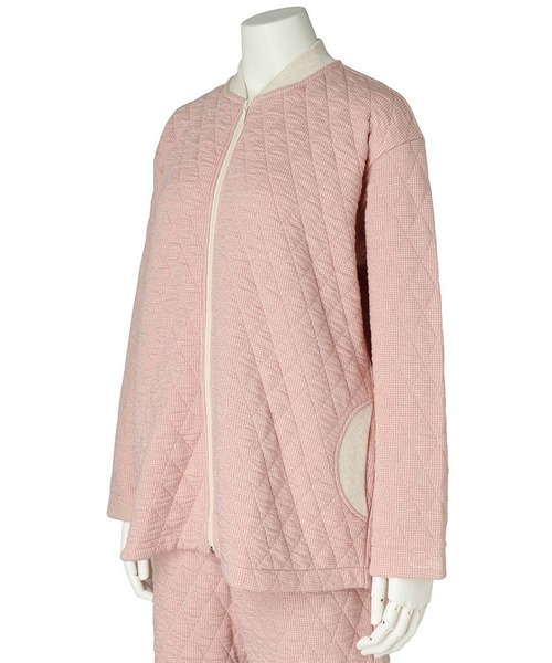 KID BLUE（キッドブルー）の「キッドブルー -キルト千鳥JQ -【前開き】長袖トップス -KRVN560 -kidblue（その他トップス・レディース・ピンク/ブラック・M）」の8枚目の写真