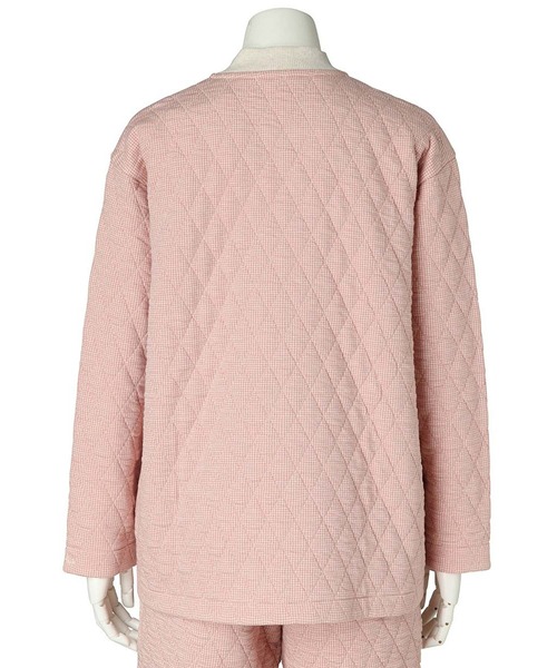 KID BLUE（キッドブルー）の「キッドブルー -キルト千鳥JQ -【前開き】長袖トップス -KRVN560 -kidblue（その他トップス・レディース・ピンク/ブラック・M）」の9枚目の写真