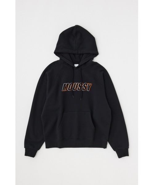 MOUSSY（マウジー）の「LOGO EMBROIDERY PKJ / ロゴエンブロイダリー パーカー（パーカー・レディース・ホワイト/ブラック/杢グレー/ブルー・FREE）」の9枚目の写真