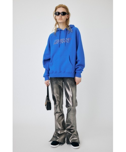 MOUSSY（マウジー）の「LOGO EMBROIDERY PKJ / ロゴエンブロイダリー パーカー（パーカー・レディース・ホワイト/ブラック/杢グレー/ブルー・FREE）」の12枚目の写真