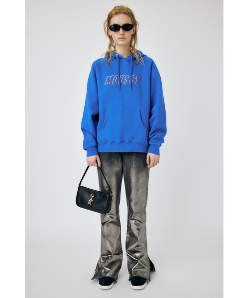 MOUSSY（マウジー）の「LOGO EMBROIDERY PKJ / ロゴエンブロイダリー パーカー（パーカー・レディース・ホワイト/ブラック/杢グレー/ブルー・FREE）」の13枚目の写真